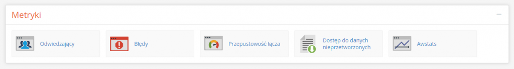 Metryki w cpanel