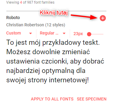 Dodaj czcionkę