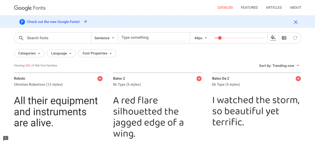 Google Fonts