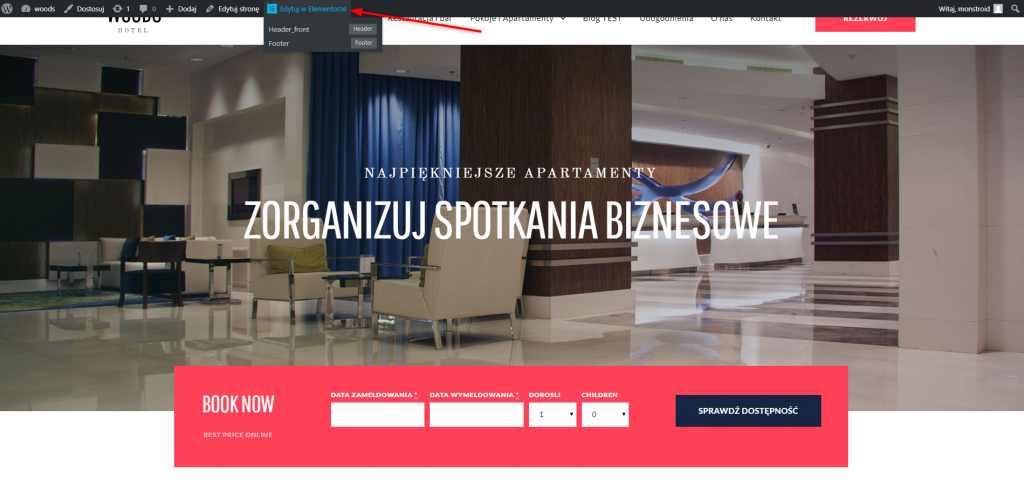 Edycja home elementor
