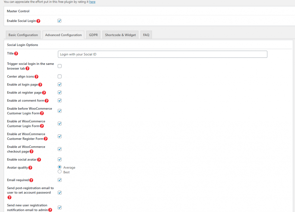 Woocommerce ogowanie fb