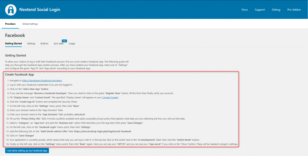 Wskazówki logowania FB