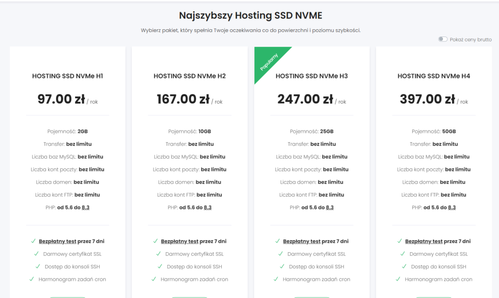 Cennik Seohost 2024